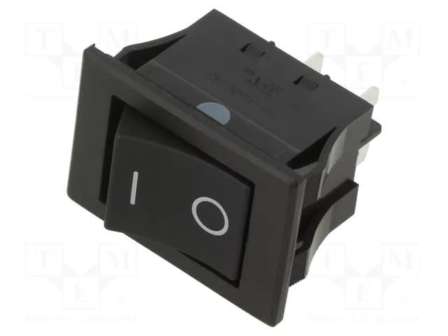 ROCKER; DPST; Pos: 2; ON-OFF; 16A/250VAC; 5A/72VDC; black; IP67; none NKK SWITCHES JWLW21RA1A