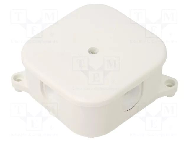 Enclosure: junction box; X: 75mm; Y: 75mm; Z: 30mm; wall mount; IP44 JONEX JX-PO-75/E-WH