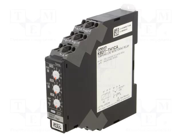 Temperature monitoring relay; temperature; 100÷240VAC; SPDT OMRON K8DT-TH1CA