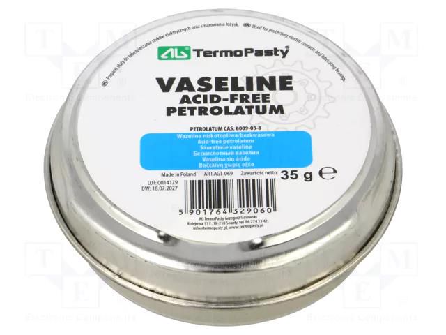 Vaseline; white; paste; can; Features: acid-free; 35g AG TERMOPASTY WAZELINA-35