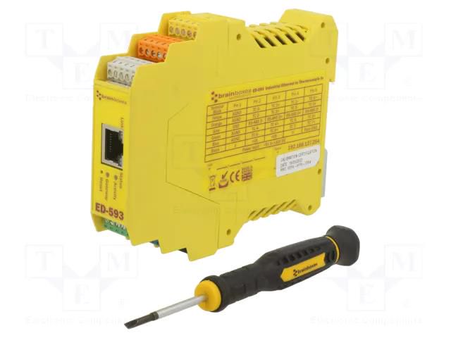 Modbus gateway; Number of ports: 1; 5÷30VDC; Ethernet; ED; plastic BRAINBOXES ED-593