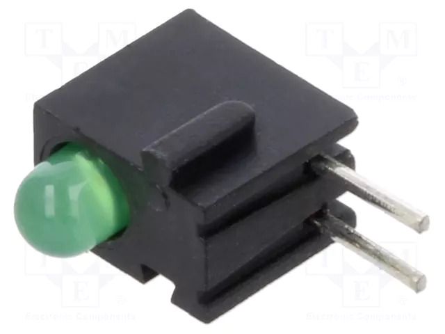 LED; in housing; 3mm; No.of diodes: 1; green; 2mA; Lens: diffused BIVAR H100CGDL