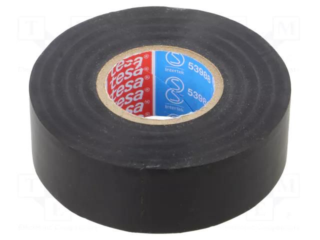 Tape: electrical insulating; W: 25mm; L: 25m; Thk: 0.15mm; black TESA 53988-25/25-BK