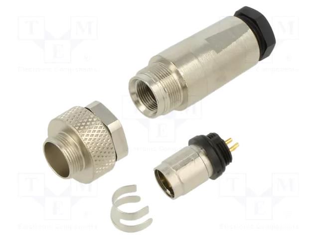 Connector: M9; plug; male; Plating: gold-plated; 125V; IP67; PIN: 2 BINDER 99-0401-10-02