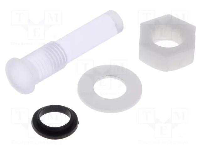 Fiber for LED; Ø5mm; L: 16mm; round; Front: convex; IP67 BIVAR PLTR5-16MM-PR1