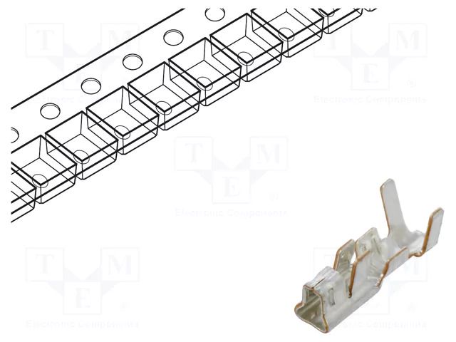 Contact; female; XA; phosphor bronze; tinned; 0.08÷0.33mm2; 3A JST SXA-001T-P0.6/C