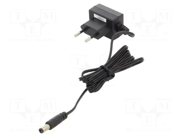 Power supply: switching; mains,plug-in; 9VDC; 0.66A; 6W; 79% MEAN WELL SGAS06E09-P1J