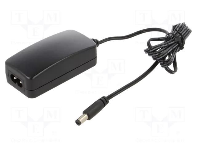 Power supply: switching; 15VDC; 1A; Out: 5,5/2,1; 15W; 90÷264VAC MEAN WELL SGAS15B15-P1J