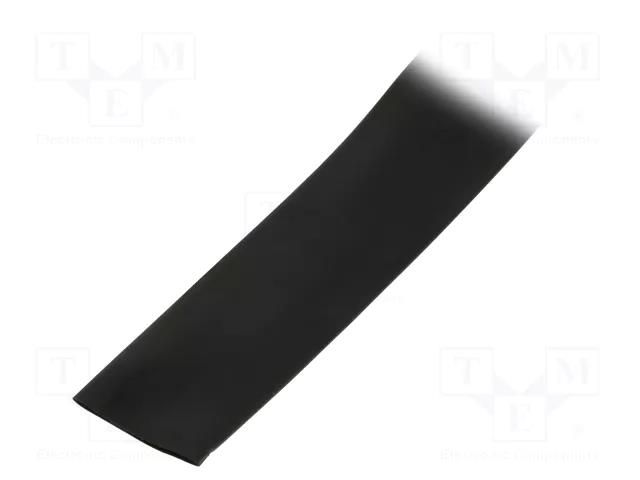 Heat shrink sleeve; 2: 1; 19.1mm; black HELLERMANNTYTON TR27-19.1/9.5-BK