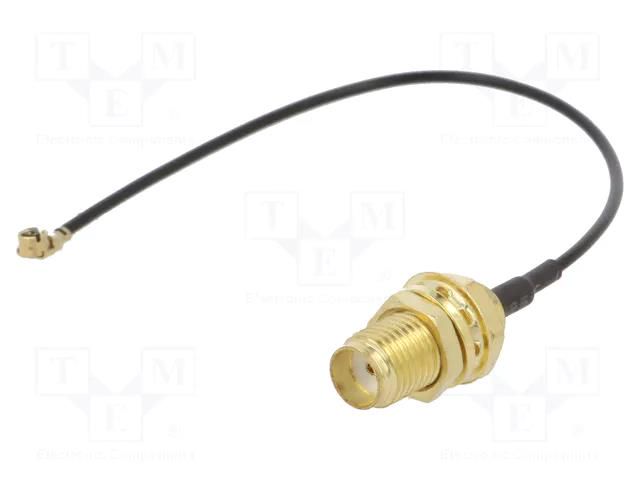 Cable; 0.1m; IPEX female angled,SMA female; black ONTECK IPEX-SMA-100