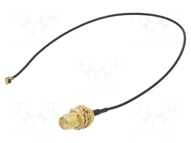 Cable; 0.2m; IPEX female angled,SMA female; black ONTECK IPEX-SMA-200