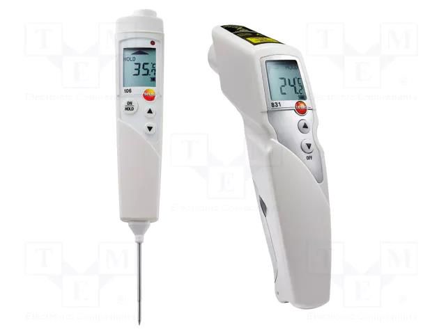 Infrared thermometer; LCD; Opt.resol: 30: 1; Response time: <0.5s TESTO TESTO831-KIT