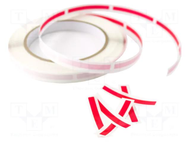 Splice tape; ESD; 12mm; 500pcs; Features: self-adhesive; red ANTISTAT ATS-029-1005A