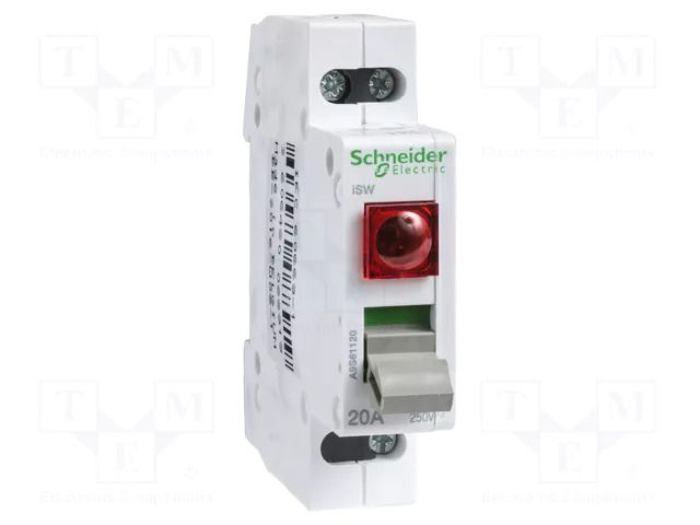 Module: pushbutton switch; Poles: 1; 250VAC; 4kV; 32A; IP40; ACTI9 SCHNEIDER ELECTRIC A9S61132