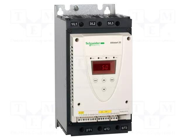 Module: softstart; for DIN rail mounting; 30kW; 62A; 3x240÷440VAC SCHNEIDER ELECTRIC ATS22D62Q