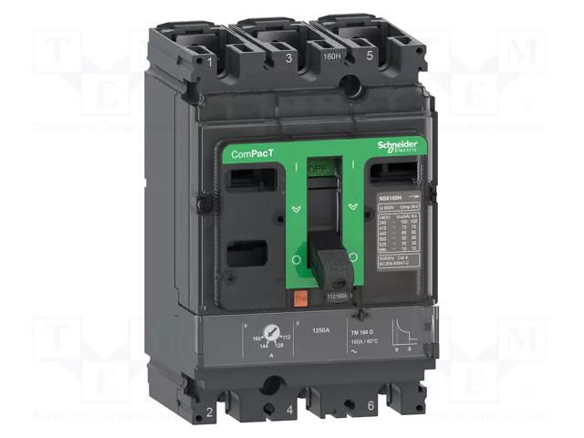 Power breaker; Inom: 100A; IP40; -25÷70°C; Short circuit cap: 50kA SCHNEIDER ELECTRIC C10N3TM100