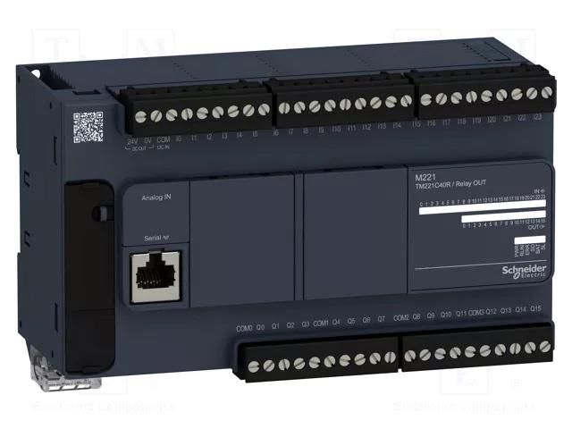 Module: PLC programmable controller; OUT: 16; IN: 24; Modicon M221 SCHNEIDER ELECTRIC TM221C40R