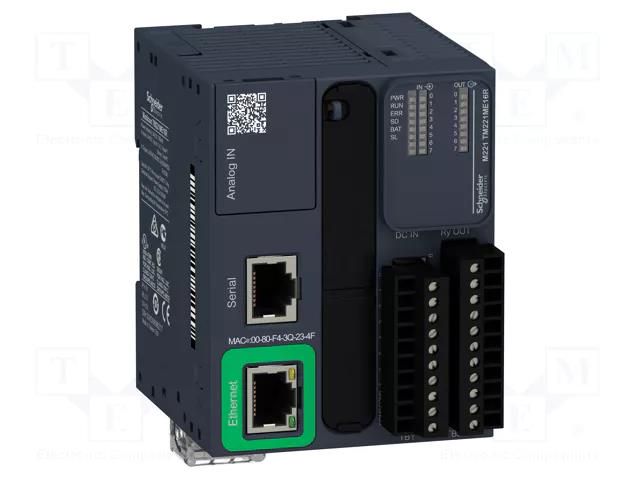 Module: PLC programmable controller; OUT: 8; IN: 8; 24VDC SCHNEIDER ELECTRIC TM221ME16R