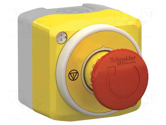Control cassette; Harmony XB5; No.of butt: 1; mushroom; IP66 SCHNEIDER ELECTRIC XALK178W3B140G