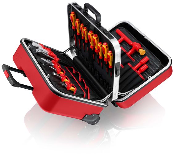 KNIPEX 98 99 15 Toolbox "BIG Twin Move RED" Electric Competence 42 parts 290 mm 98 99 15 4003773084341
