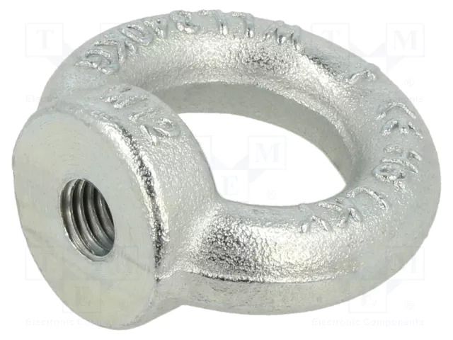 Lifting eye nut; eye; M12; steel; Plating: zinc; DIN 582; 30mm ELESA+GANTER DIN582-M12-ST