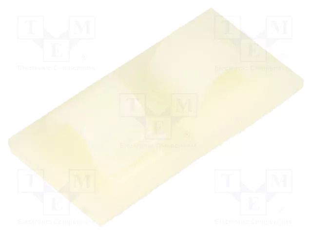 Self-adhesive cable holder; ØBundle : 8mm; polyamide; natural HELLERMANNTYTON RB8-PA66-NA-100