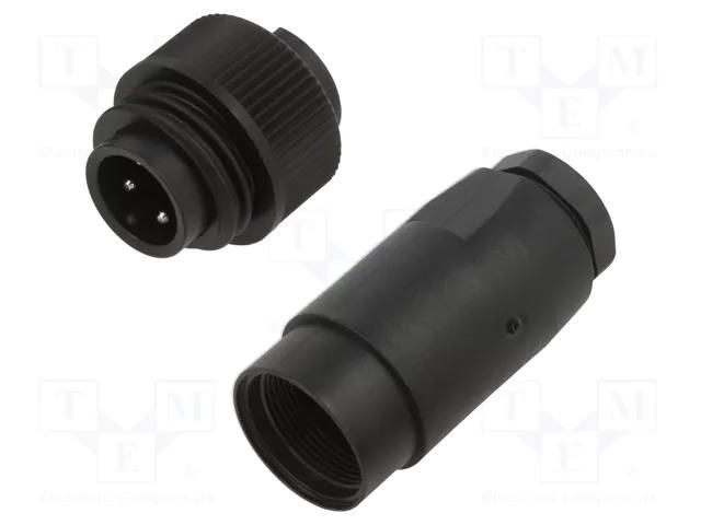 Connector: circular; 400V; 16A; PIN: 4; plug; male; Type: unshielded BINDER 99-4221-14-04