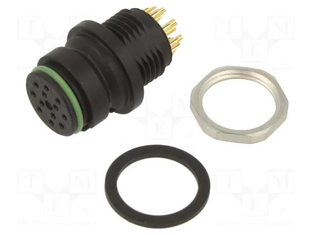 Connector: circular; 720; 60V; PIN: 12; socket; female; soldering BINDER 99-9136-00-12