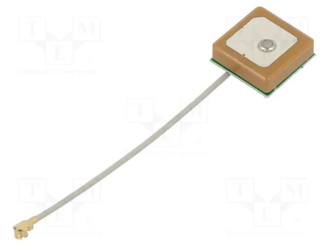 Antenna; GNSS,GPS; 1dBi; RHCP; 15x15x4mm; -20÷65°C; Len: 60mm; IPEX YIC ATIGG1540-1