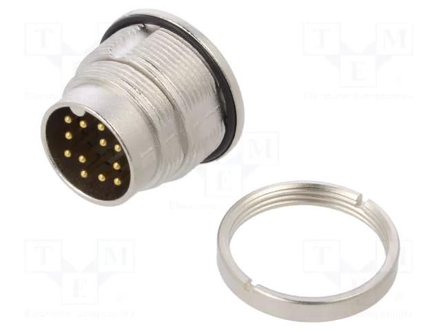 Connector: M16; PIN: 12; IP67; socket; male; 60V; 3A; soldering; 24AWG BINDER 09-0131-80-12