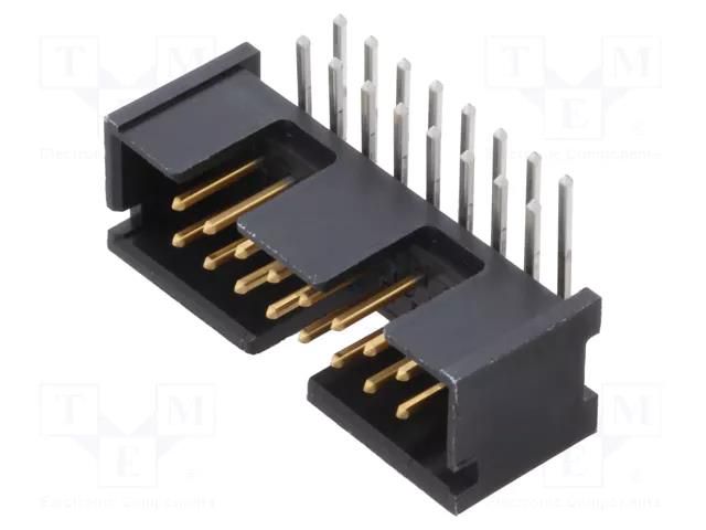 Connector: IDC; socket; male; PIN: 16; angled 90°; THT; gold-plated TE Connectivity 5103310-3