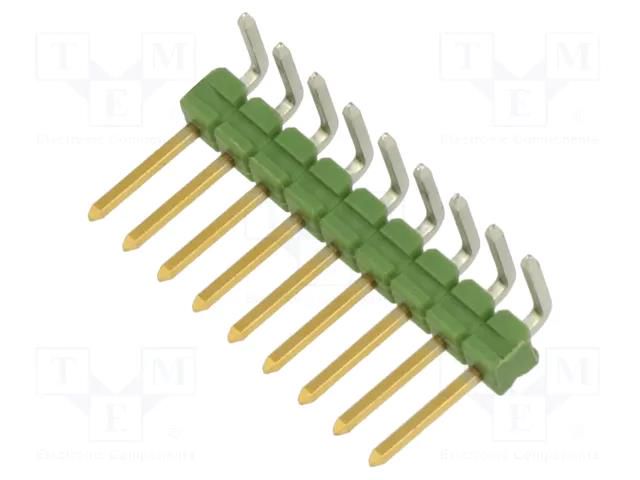 Connector: pin strips; pin header; AMPMODU MOD II; male; PIN: 9 TE Connectivity 825437-9