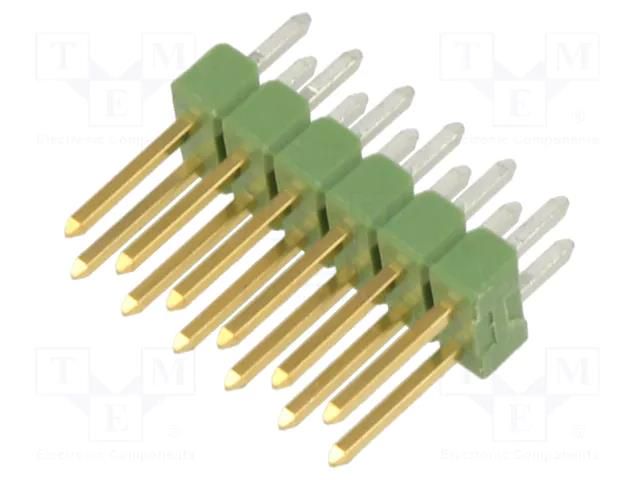 Connector: pin strips; pin header; AMPMODU MOD II; male; PIN: 12 TE Connectivity 826632-6