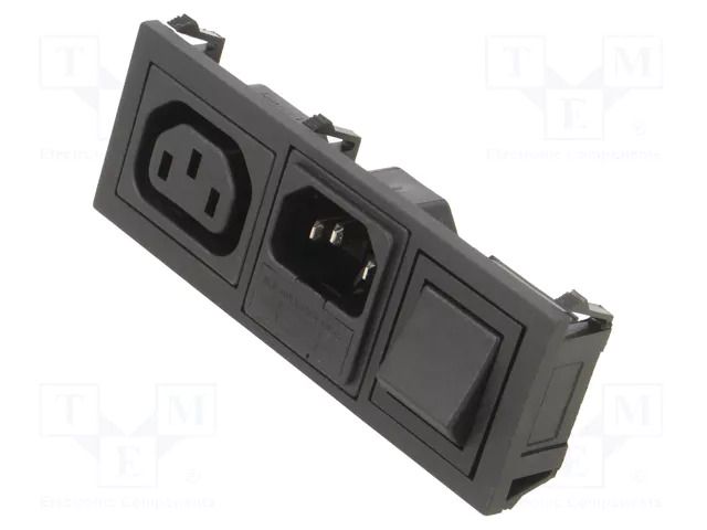 Connector: AC supply; socket; male,female; 10A; 250VAC; IEC 60320 BULGIN BZH11/Z0000/10