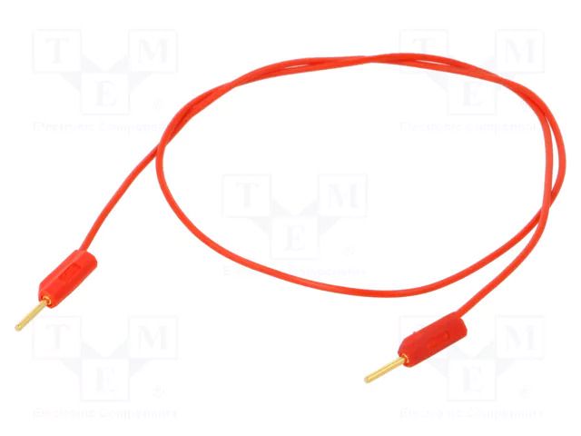 Test lead; 60VDC; 30VAC; 3A; banana plug 1mm,both sides; Len: 0.3m STÄUBLI LK1-A-03022
