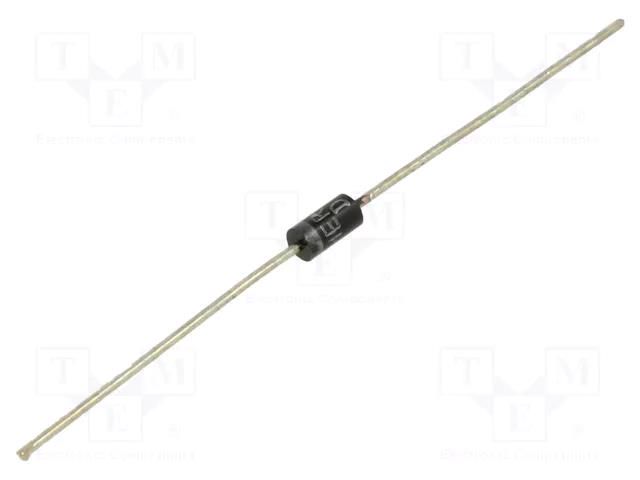 Diode: rectifying; THT; 600V; 1A; Ammo Pack; Ifsm: 30A; DO41; 100ns DC COMPONENTS HER106-DC