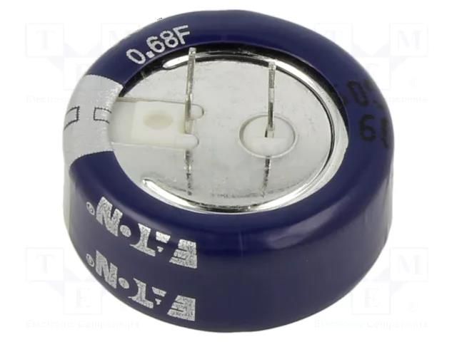 Supercapacitor; THT; 680mF; 5.5VDC; -20÷80%; Ø21.5x8.85mm; 30Ω EATON ELECTRONICS KW-5R5C684-R