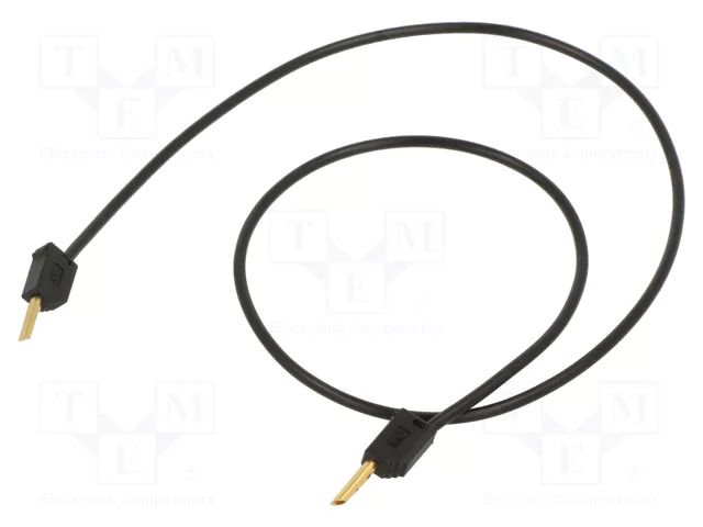 Test lead; 60VDC; 30VAC; 10A; non-insulated; Len: 0.6m; black STÄUBLI LK2-F-06021