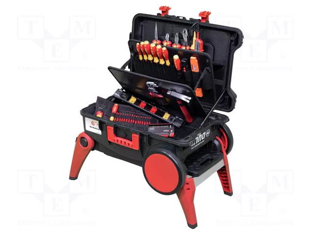 Kit: general purpose; case; for electricians; 1kV; with wheels WIHA WIHA.45734