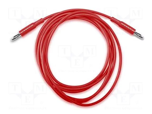 Test lead; 6.5A; banana plug 4mm,both sides; non-insulated; red MUELLER ELECTRIC BU-2626-N-72-2