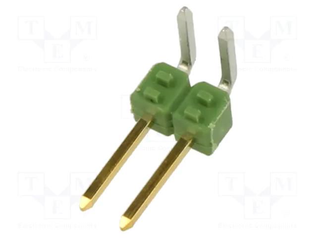 Connector: pin strips; pin header; male; PIN: 2; AMPMODU MOD II TE Connectivity 826631-2