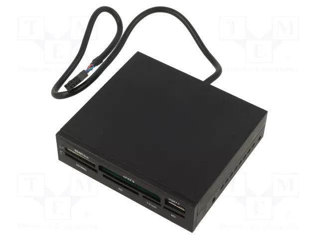 Card reader: memory; fits in 3,5" drive bay,internal supplied GEMBIRD FDI2-ALLIN1-02-B