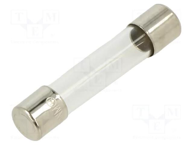 Fuse: fuse; 1A; 250VAC; quick blow; glass; 6.3x32mm; FSA; brass; bulk OPTIFUSE FSA-1A