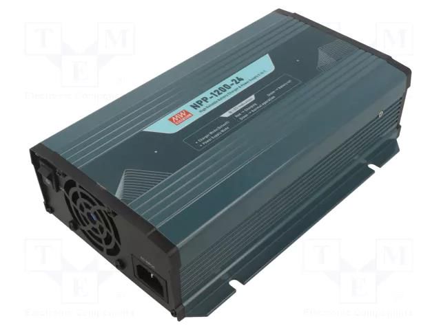 Charger: for rechargeable batteries; GEL,acid-lead; 36A; 27.6VDC MEAN WELL NPP-1200-24