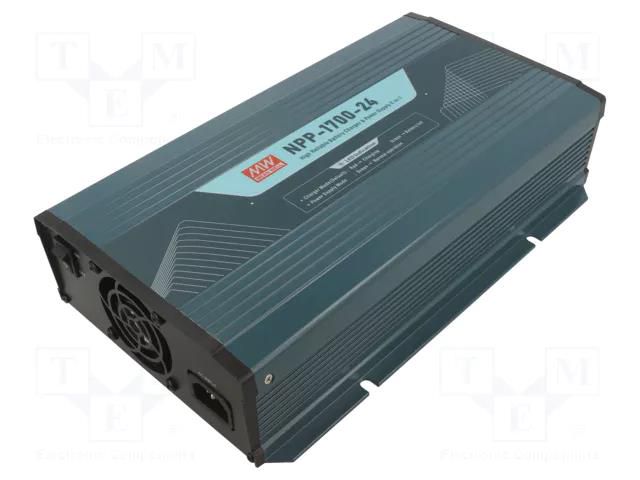 Charger: for rechargeable batteries; GEL,acid-lead; 50A; 27.6VDC MEAN WELL NPP-1700-24