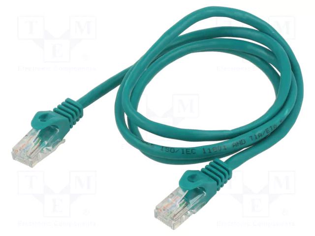 Patch cord; U/UTP; Cat: 5e; RJ45 plug,both sides; CCA; 1m; green ART ART-AL-OEM-300G