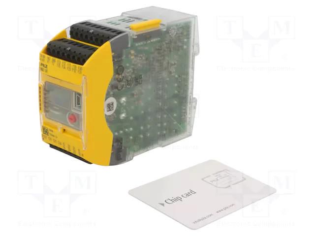 Module: safety relay; Usup: 24÷240VAC; Usup: 24÷240VDC; IN: 4; OUT: 9 PILZ PZ-750330