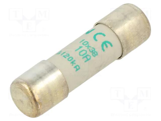 Fuse: fuse; 10A; 500VAC; aM,time-lag; 10x38mm MERSEN Y211552