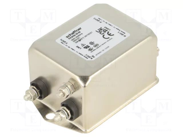 Filter: anti-interference; single-phase; 250VAC; Cx: 1uF; Cy: 10nF SCHAFFNER / TE Connectivity FN2030-30-08