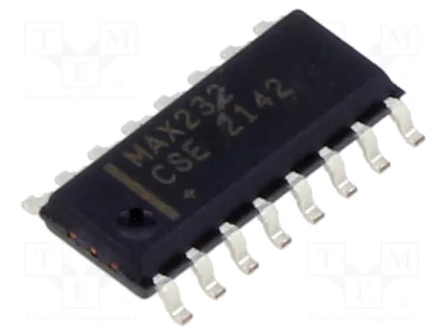 IC: interface; transceiver; full duplex,RS232; 120kbps; SO16; 5VDC Analog Devices (MAXIM INTEGRATED) MAX232CSE+T